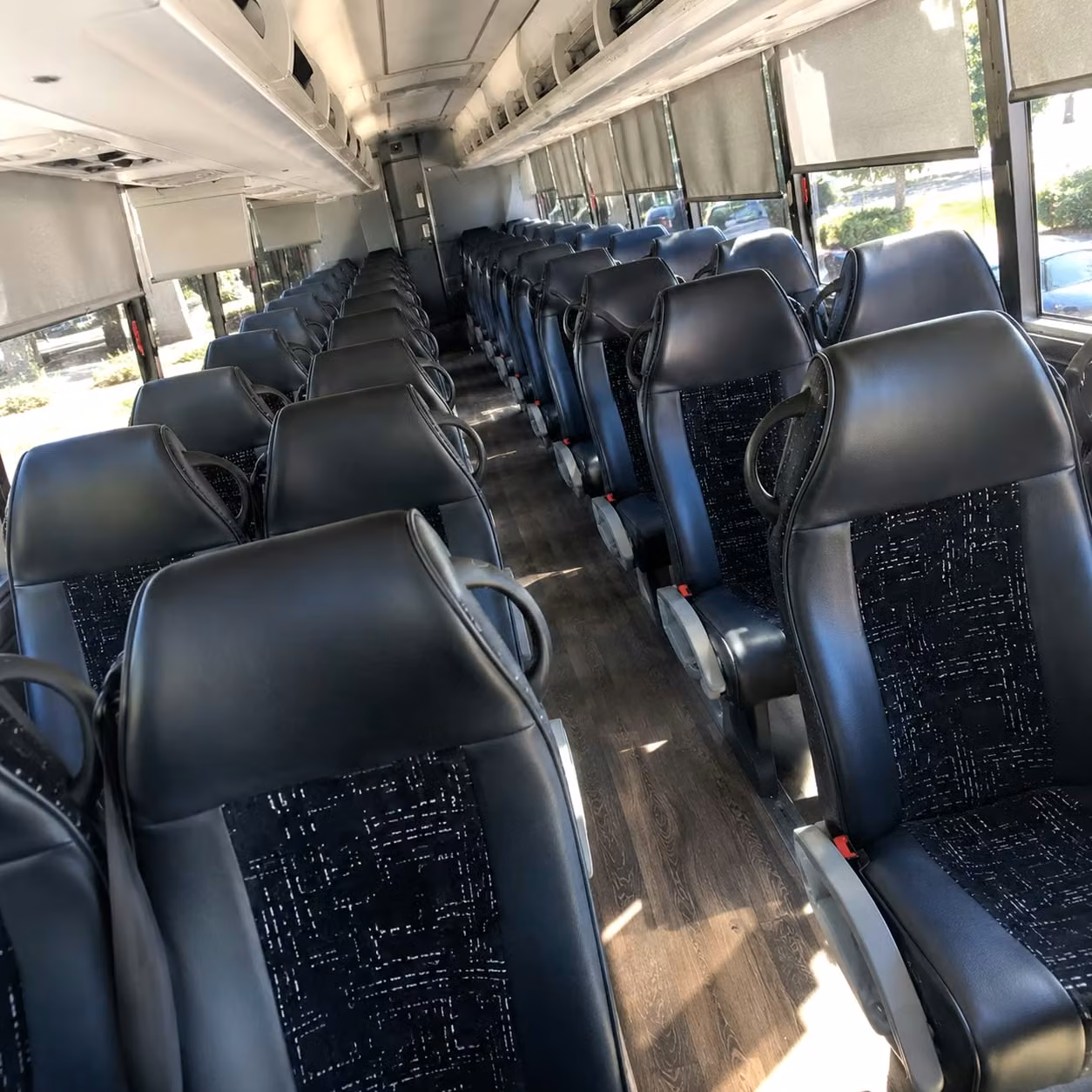 irvine charter bus rental interior